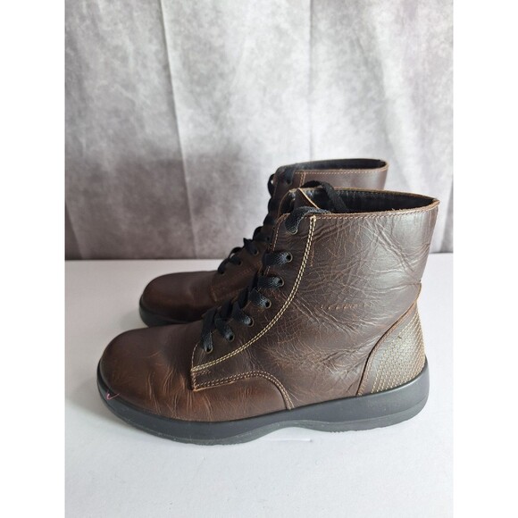 NAOT Caribou Brown Leather Lace Up Ankle Boots Women's EU 39 US 8 Hiking Outdoor - Picture 4 of 13